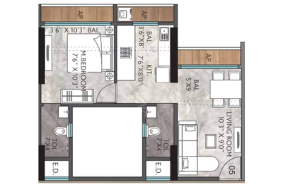 1 BHK Layout